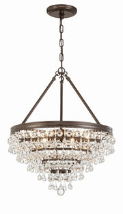 Crystorama Calypso 136-VZ – 20 Inch – 6 Light – Chandelier – Vibrant Bronze – Damp Rated
