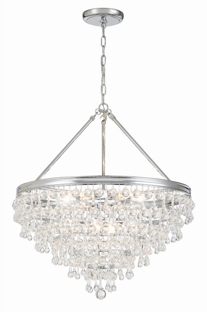 Crystorama CALYPSO 137-CH Chandelier Modern - Polished Chrome