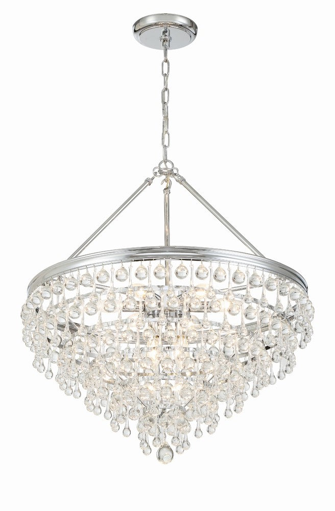 Crystorama CALYPSO 137-CH Chandelier Modern - Polished Chrome