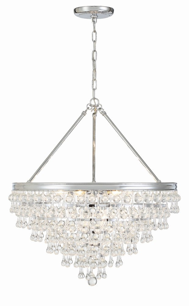 Crystorama CALYPSO 137-CH Chandelier Modern - Polished Chrome