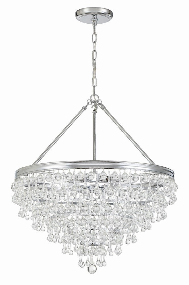 Crystorama CALYPSO 137-CH Chandelier Modern - Polished Chrome