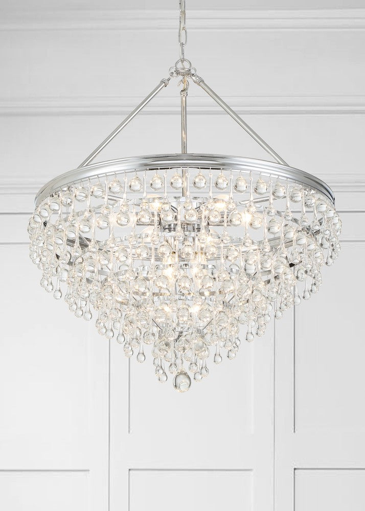 Crystorama CALYPSO 137-CH Chandelier Modern - Polished Chrome