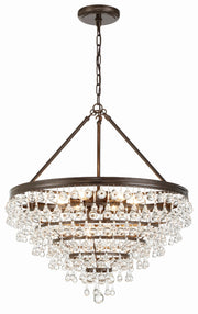 Crystorama Calypso 137-VZ – 25 Inch – 8 Light – Chandelier – Vibrant Bronze – Damp Rated