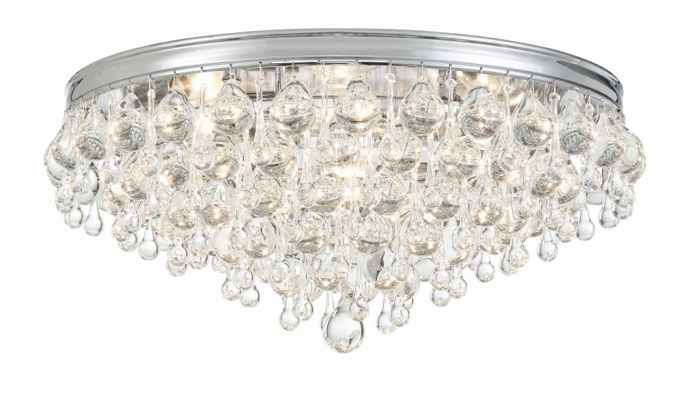 Crystorama CALYPSO 138-CH Flush Mount Modern - Polished Chrome