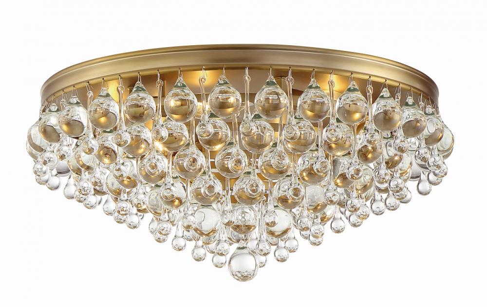 Crystorama CALYPSO 138-VG Flush Mount Modern - Vibrant Gold