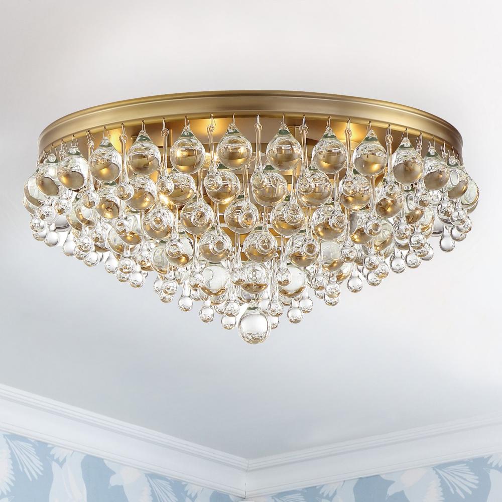 Crystorama CALYPSO 138-VG Flush Mount Modern - Vibrant Gold