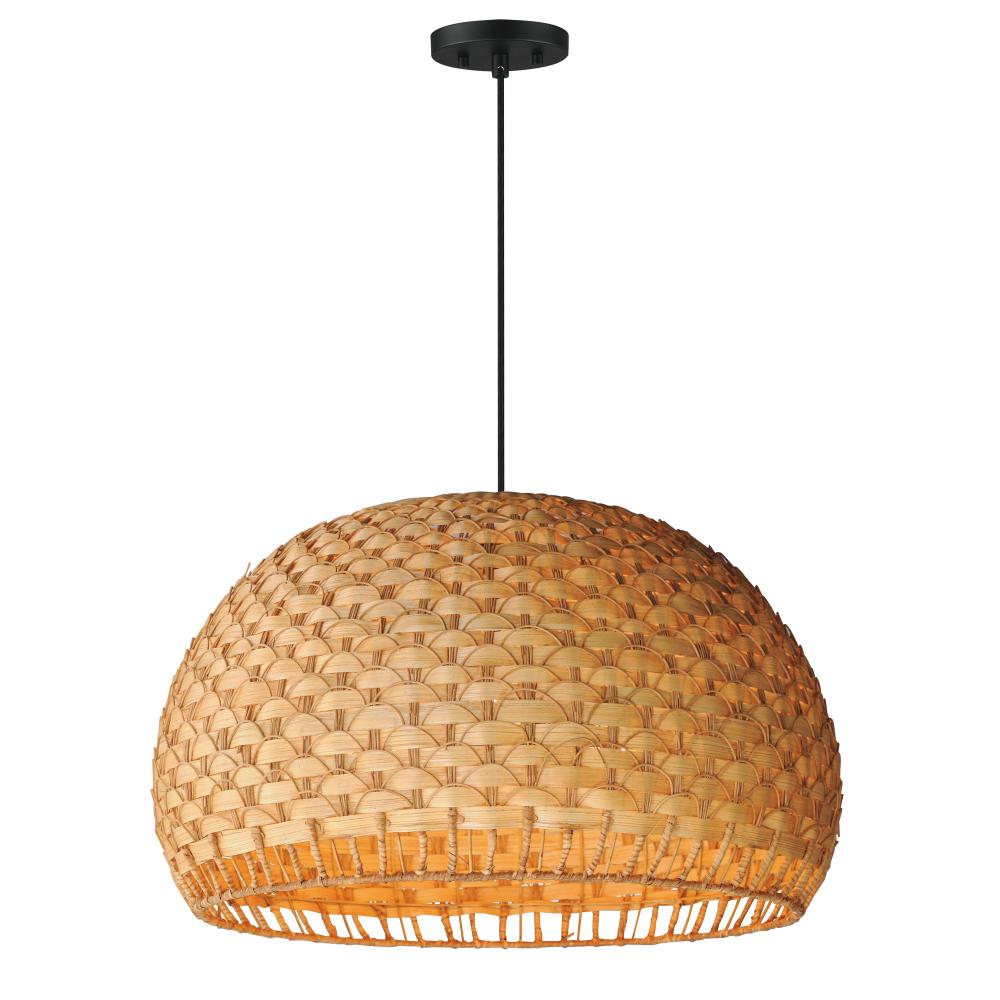 Tahiti 30 Inch 3 Light Pendant – Black