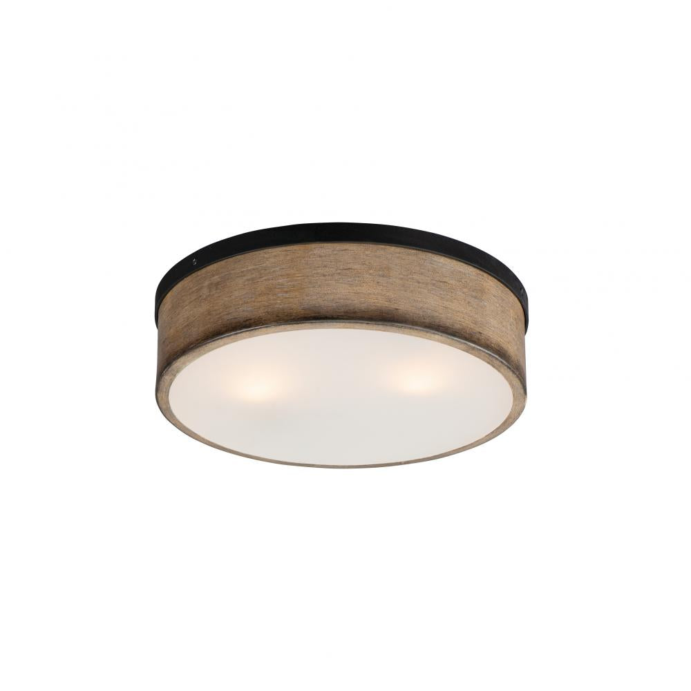 Franklin 14.25 Inch Flush Mount Light – Driftwood / Black