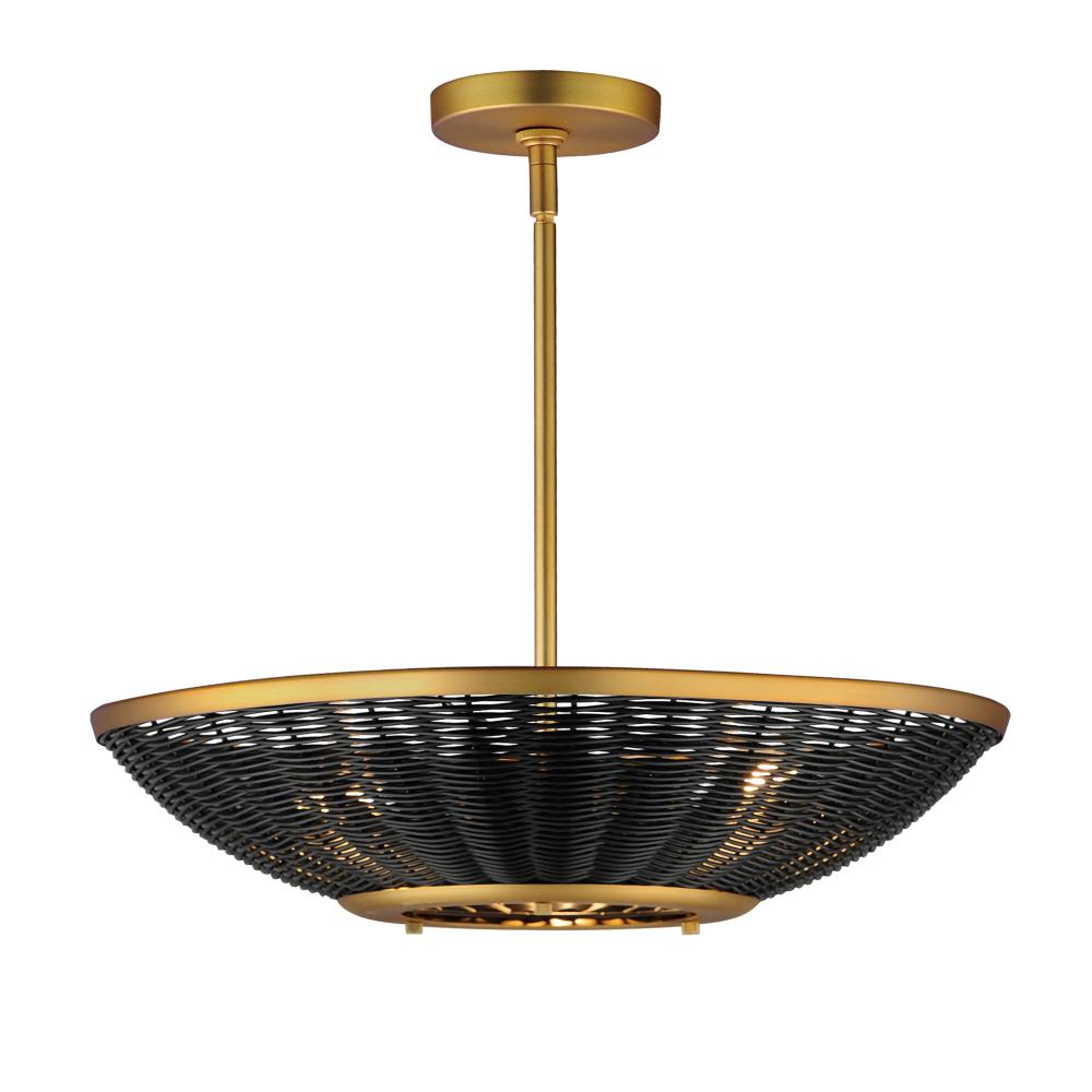 Modular 20.25 Inch Pendant System Base – Natural Aged Brass