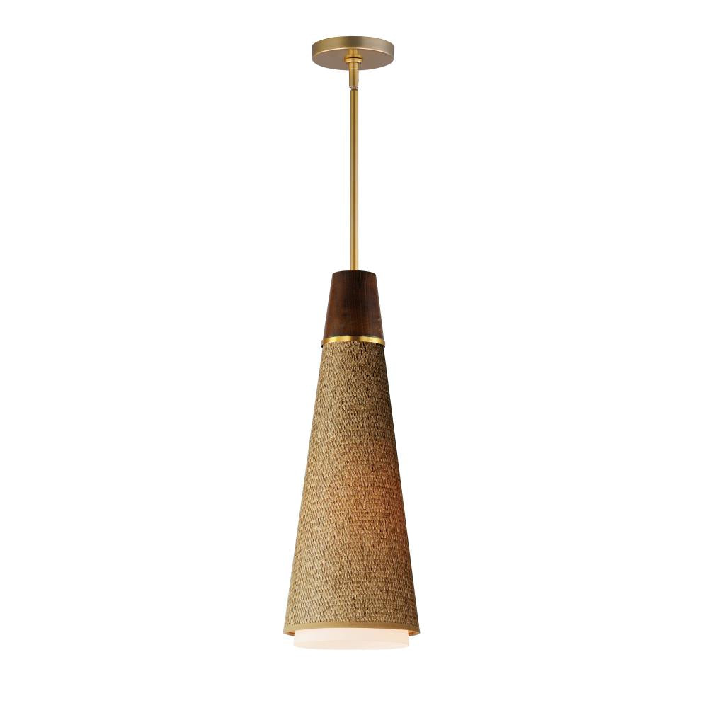 Sumatra 7 Inch Semi Flush Mount Light – Natural Aged Brass