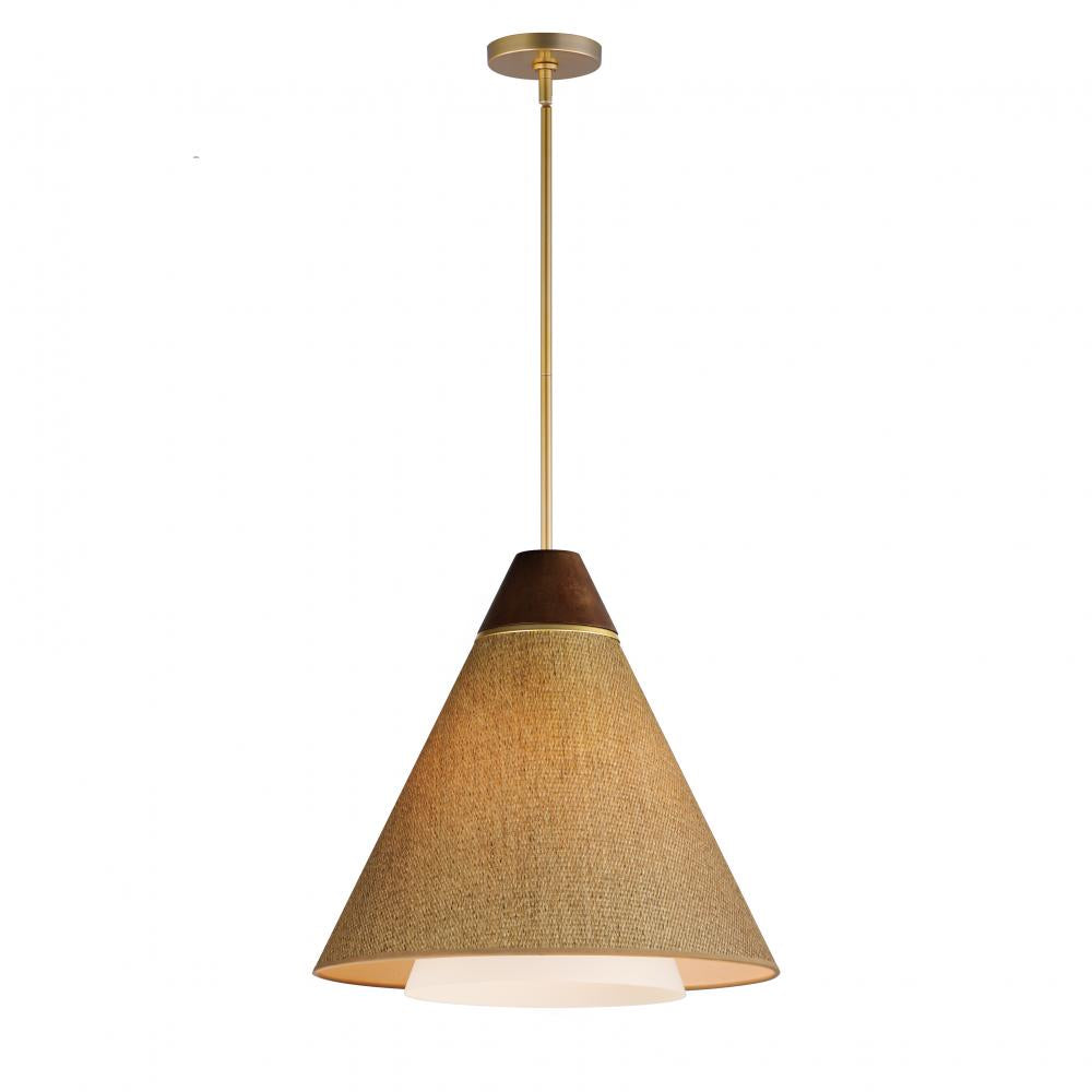 Sumatra 20 Inch Semi Flush Mount Light – Natural Aged Brass