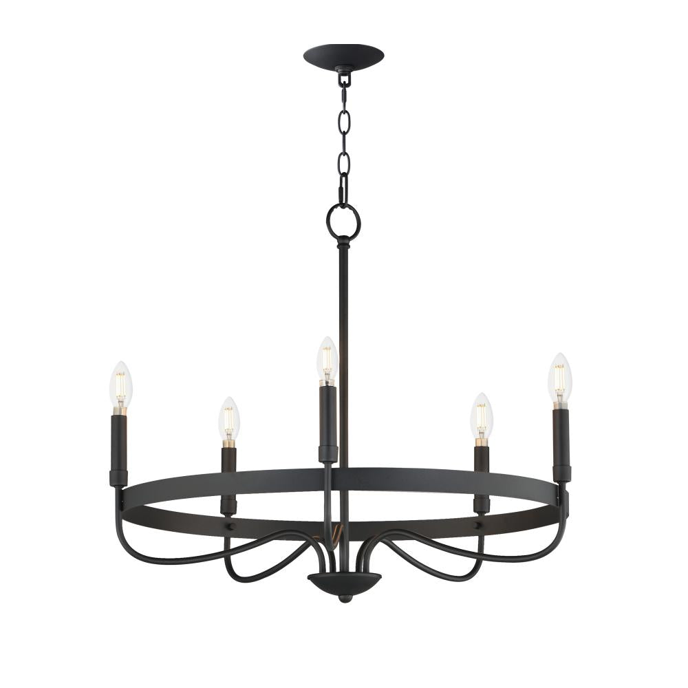 Frankie 26 Inch Semi Flush Mount Light – Black