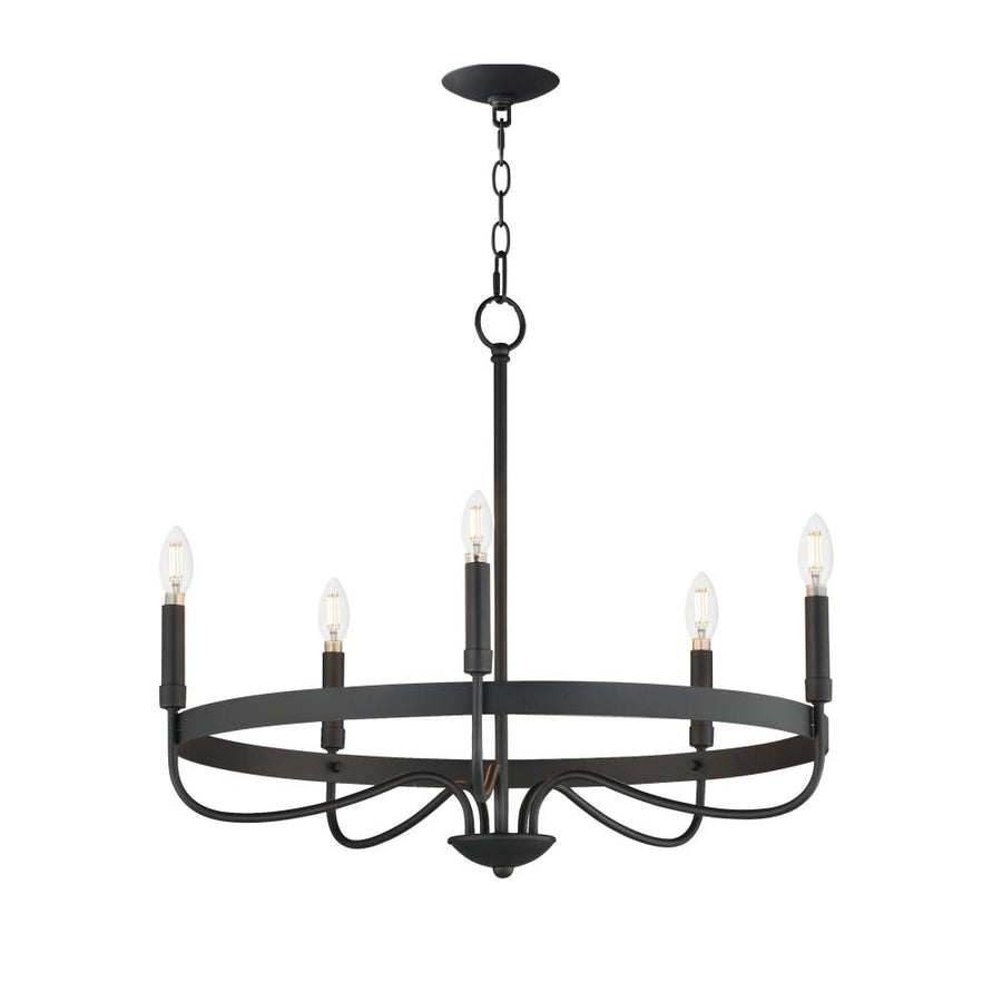 Frankie 26 Inch Semi Flush Mount Light – Black