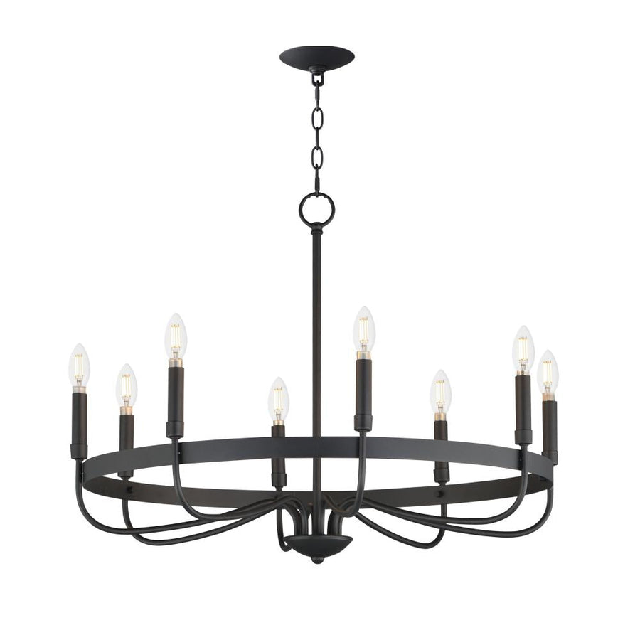 Frankie 29 Inch Semi Flush Mount Light – Black