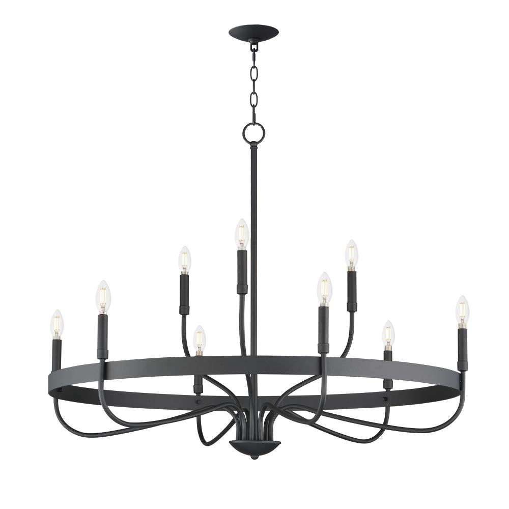 Frankie 39.75 Inch Semi Flush Mount Light – Black