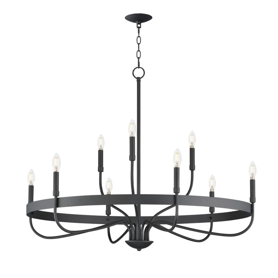 Frankie 39.75 Inch Semi Flush Mount Light – Black