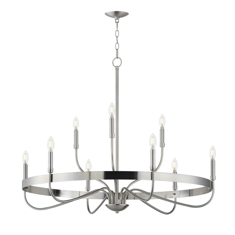 Frankie 39.75 Inch Semi Flush Mount Light – Satin Nickel