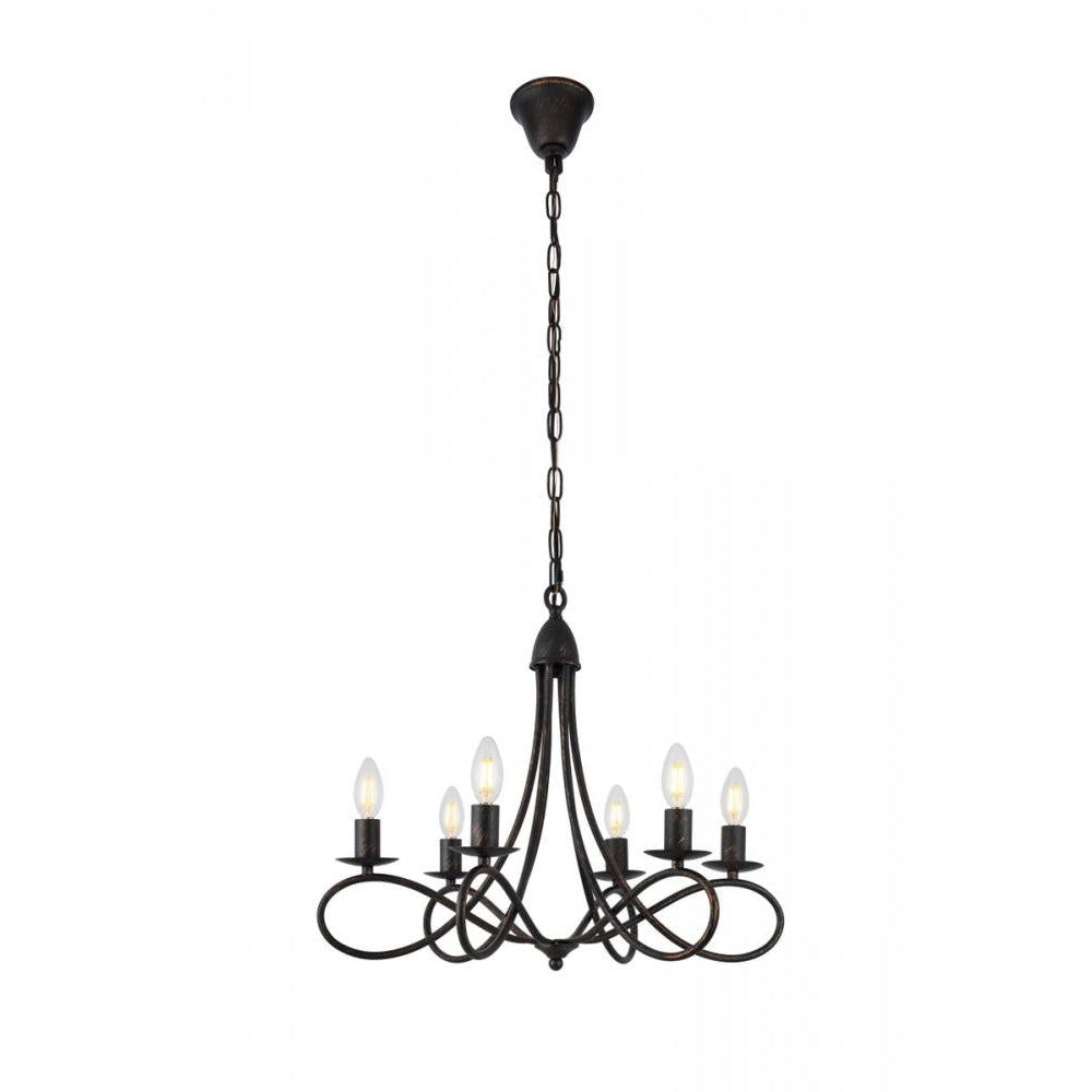 Elegant Lighting LYNDON 1452D22DB Pendant Transitional - Dark Bronze