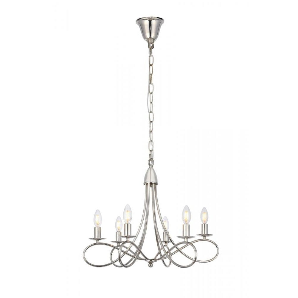 Elegant Lighting LYNDON 1452D22PN Pendant Transitional - Polished Nickel