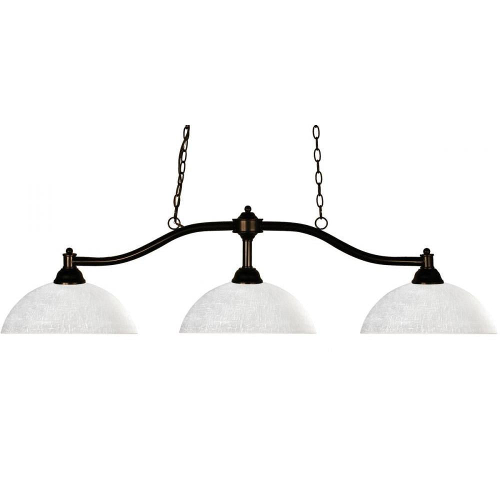 3 Light Billiard Table Light -White Linen