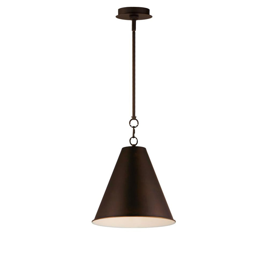 Maxim Lighting 15162CHB Veritas 12 Inch Semi Flush Mount Light – Chestnut Bronze