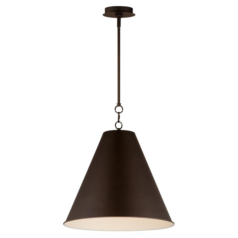 Veritas 18 Inch Semi Flush Mount Light – Chestnut Bronze