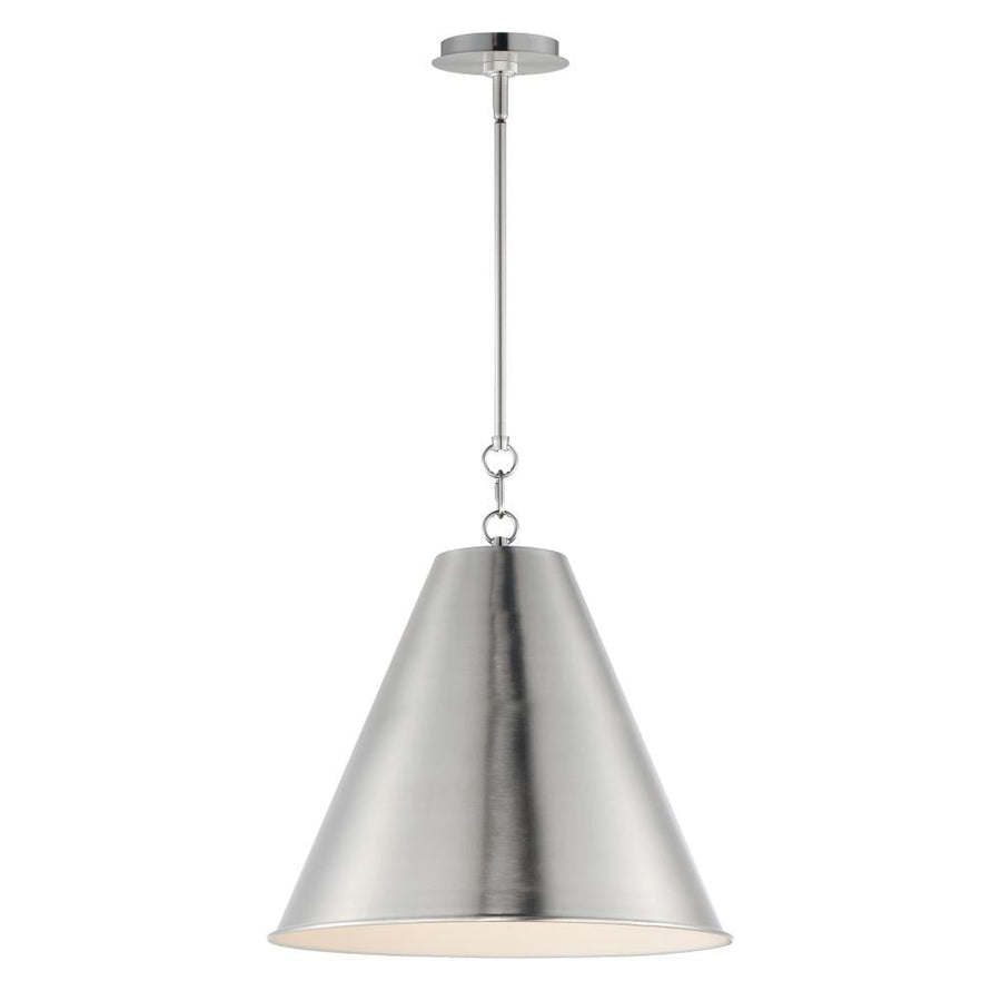 Maxim Lighting 15164SN Veritas 18 Inch Semi Flush Mount Light – Satin Nickel