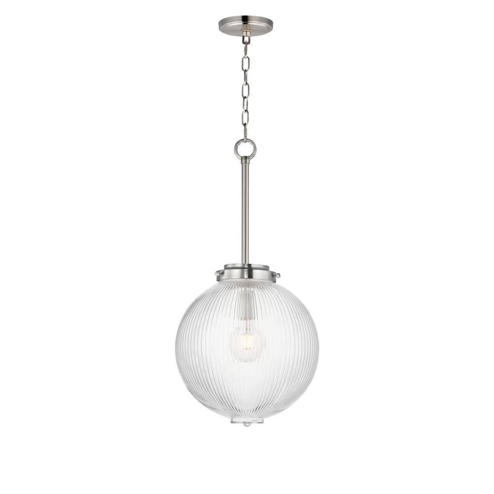 Kasbah 11.75 Inch Semi Flush Mount Light – Satin Nickel