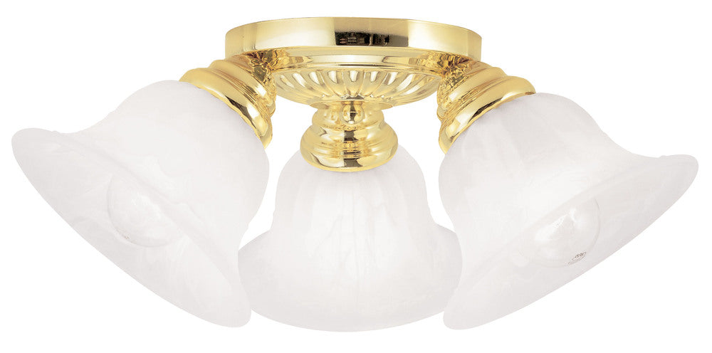 Livex Lighting EDGEMONT 1529-02 Flush Mount Contemporary - Polished Brass