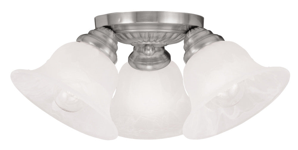 Livex Lighting EDGEMONT 1529-91 Flush Mount Contemporary - Brushed Nickel