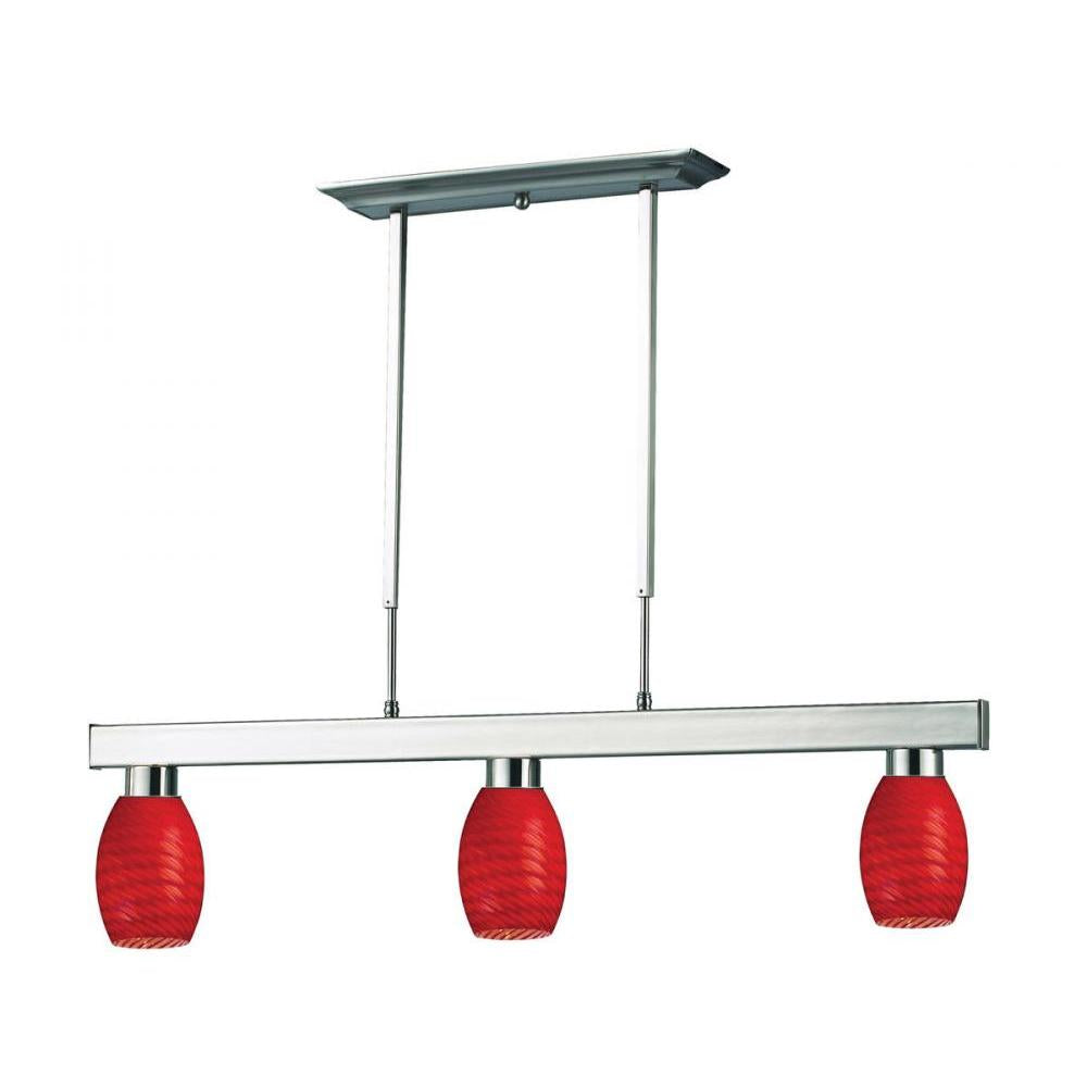 3 Light Billiard Table Light -Red