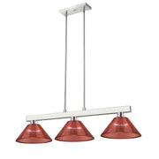 3 Light Billiard Table Light -Burgundy