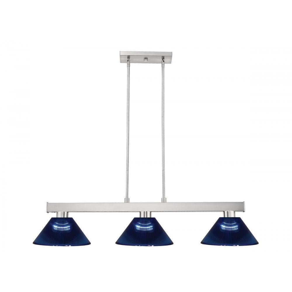 3 Light Billiard Table Light -Dark Blue
