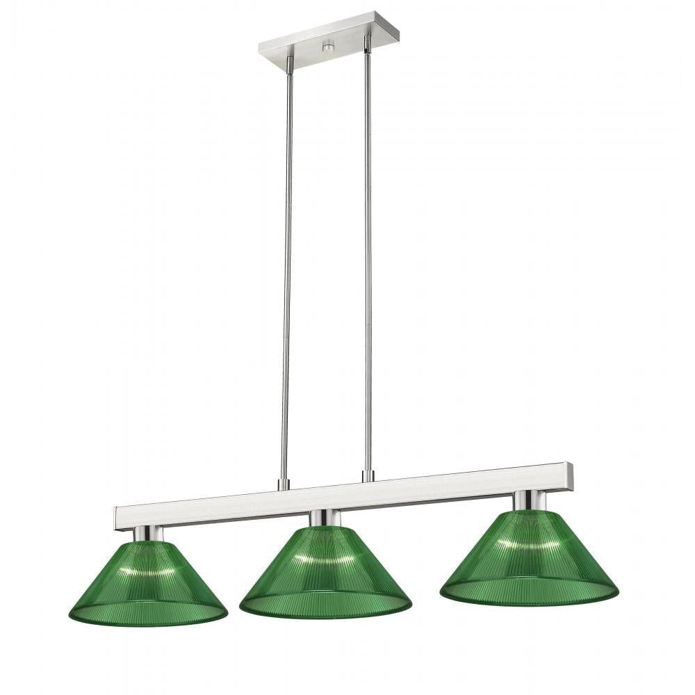 3 Light Billiard Table Light -Green