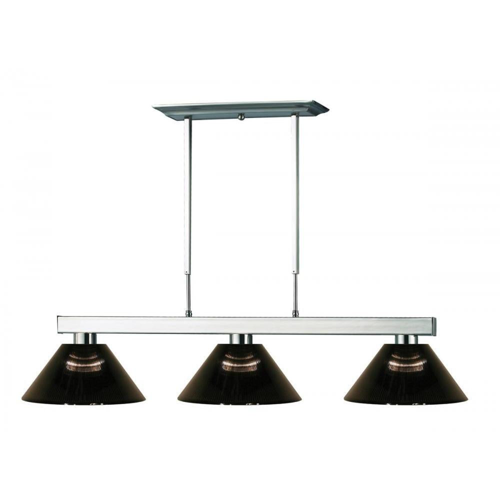 3 Light Billiard Table Light -Smoke