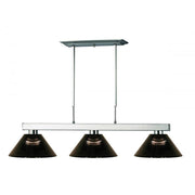 3 Light Billiard Table Light -Smoke