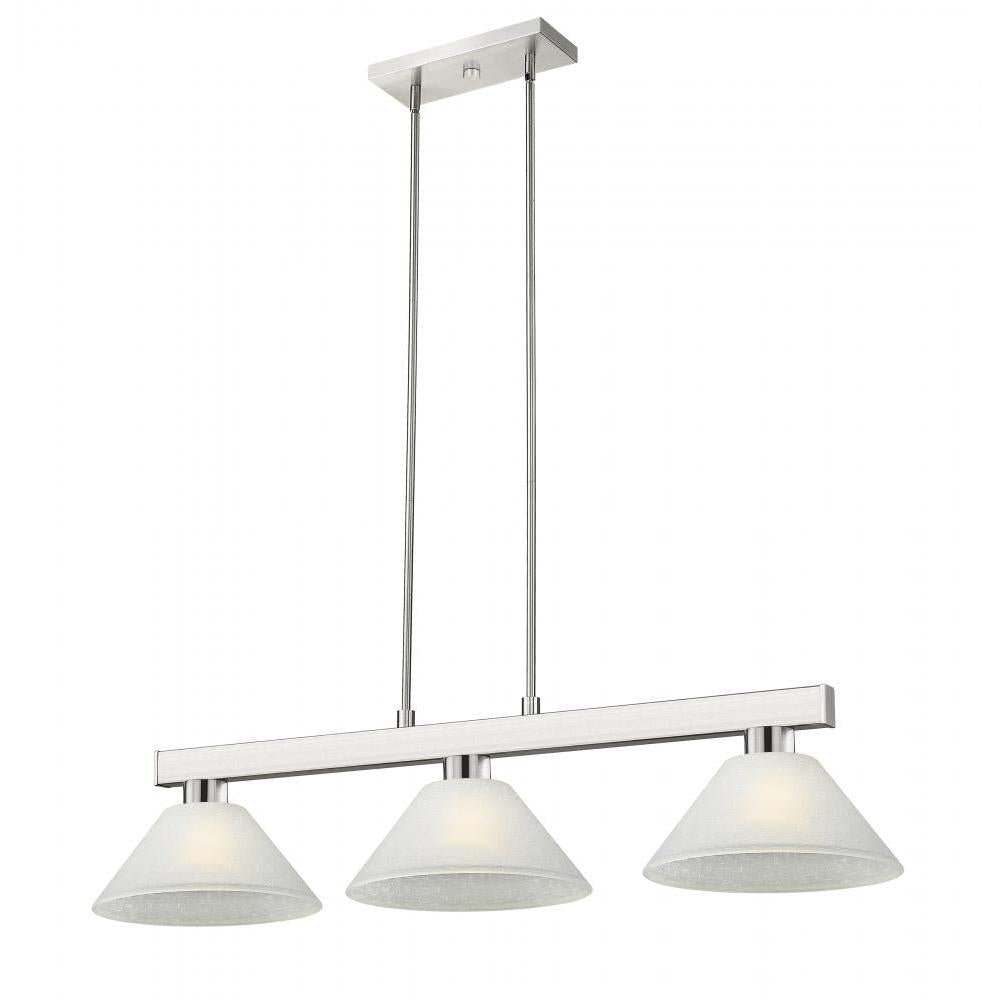 3 Light Billiard Table Light -White Linen