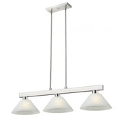 3 Light Billiard Table Light -White Linen