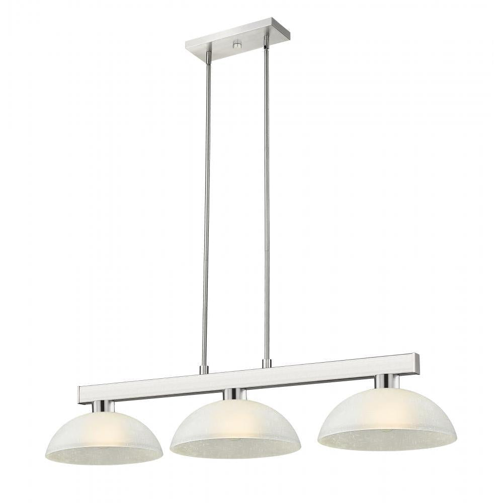 3 Light Billiard Table Light -White Linen