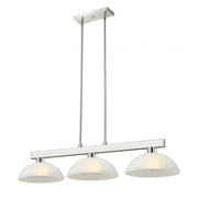 3 Light Billiard Table Light -White Linen