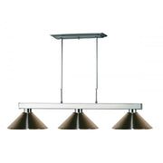 3 Light Billiard Table Light -Brushed Nickel