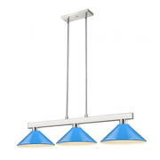 3 Light Billiard Table Light -Electric Blue