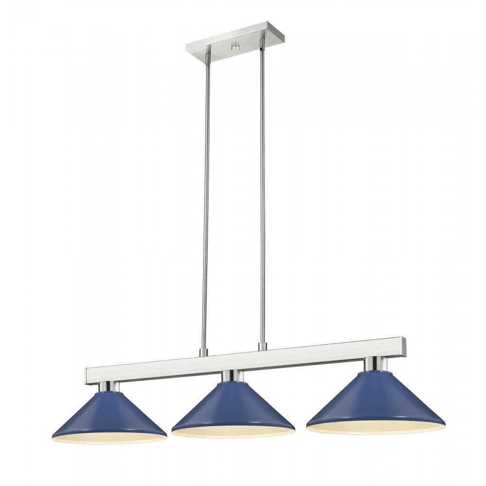 3 Light Billiard Table Light -Navy Blue