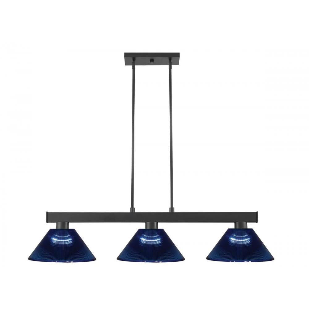 3 Light Billiard Table Light -Dark Blue