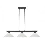 3 Light Billiard Table Light -White Linen