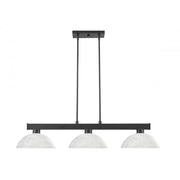 3 Light Billiard Table Light -White Linen