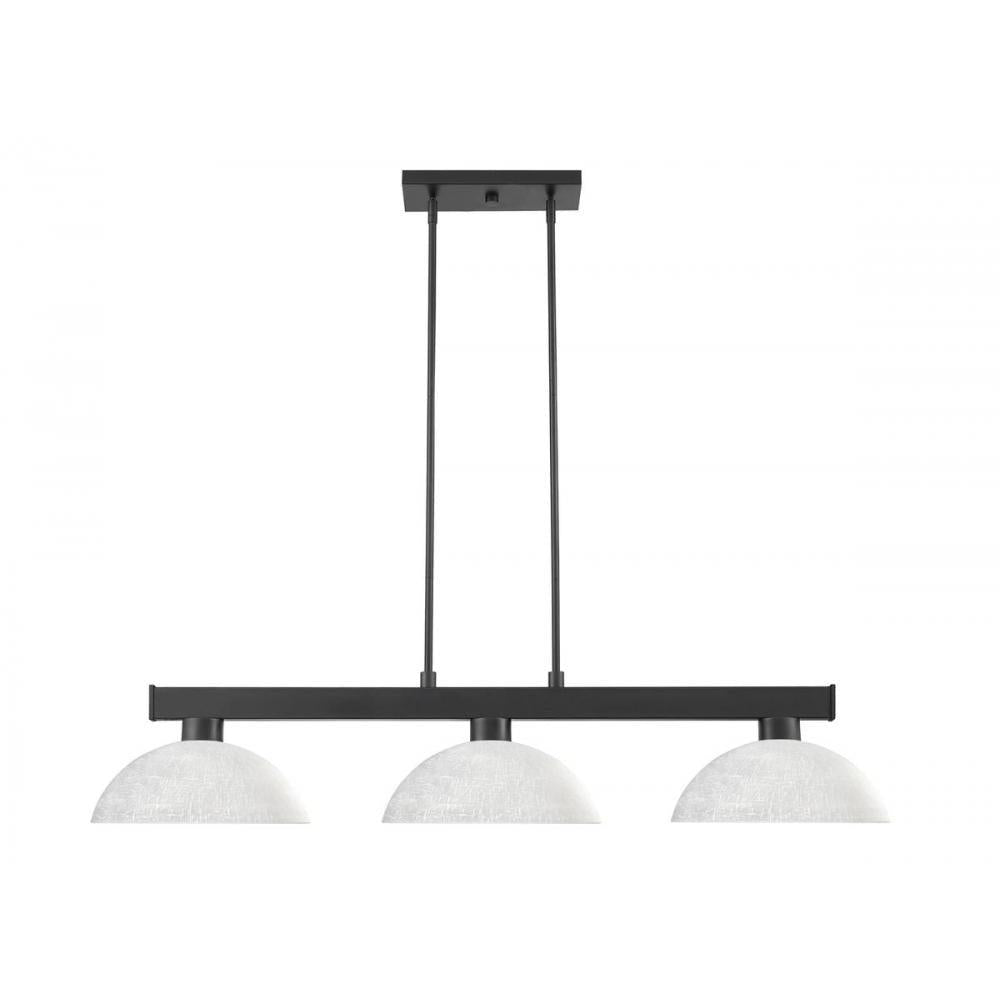3 Light Billiard Table Light -White Linen