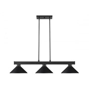 3 Light Billiard Table Light -Matte Black