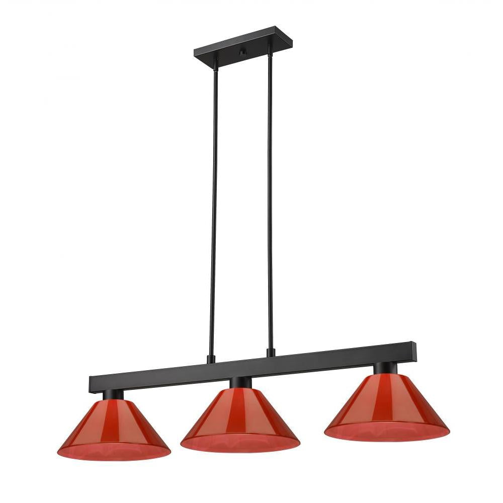 3 Light Billiard Table Light -Red
