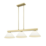 3 Light Billiard Table Light -Matte Opal